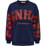 MARTA DU CHATEAU Marta du Chateau dam sweatshirt MdcHibiscus 22659 Sweatshirt Navy/Red
