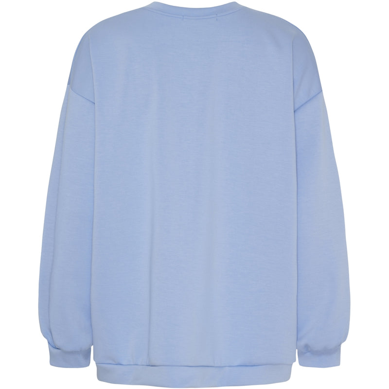 MARTA DU CHATEAU Marta du Chateau dam sweatshirt MdcHibiscus 22659 Sweatshirt Sky Blue