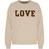 MARTA DU CHATEAU Marta du Chateau dam sweatshirt MdcJessa 7976 Sweatshirt Beige/Brown