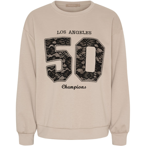 MARTA DU CHATEAU Marta du Chateau dam sweatshirt MdcLiora 58512M Sweatshirt Fango/black