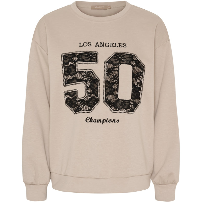 MARTA DU CHATEAU Marta du Chateau dam sweatshirt MdcLiora 58512M Sweatshirt Fango/black
