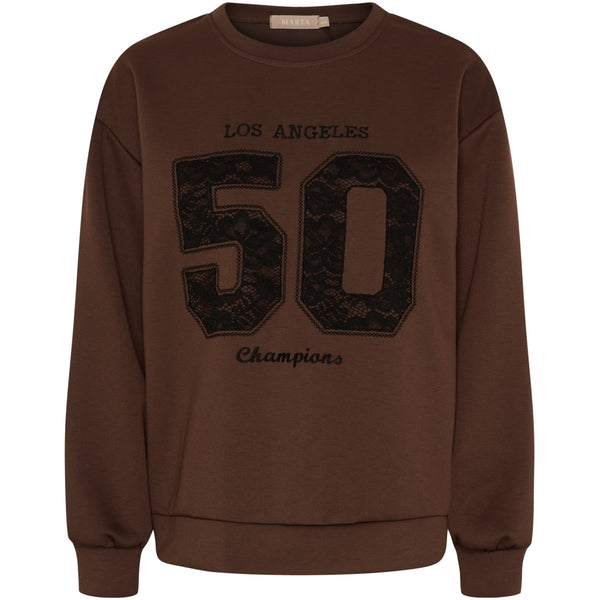 MARTA DU CHATEAU Marta du Chateau dam sweatshirt MdcLiora 58512M Sweatshirt Moro/Black