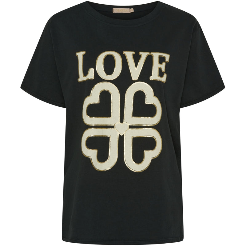 MARTA DU CHATEAU Marta du Chateau dam t-shirt MdcInge .0532 T-shirt Black LOVE