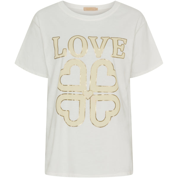 MARTA DU CHATEAU Marta du Chateau dam t-shirt MdcInge .0532 T-shirt Offwhite Love