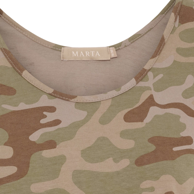 MARTA DU CHATEAU Marta du Chateau dam top MdcAngeline 2499 Top Green Camo