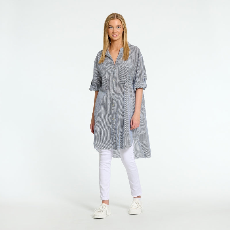 MARTA DU CHATEAU Marta du Chateau dam tunika MdcTine 1665-25 Tunica White/Blue