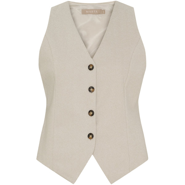 MARTA DU CHATEAU Marta du Chateau dam väst MdcRainey 248469 Vest Beige1