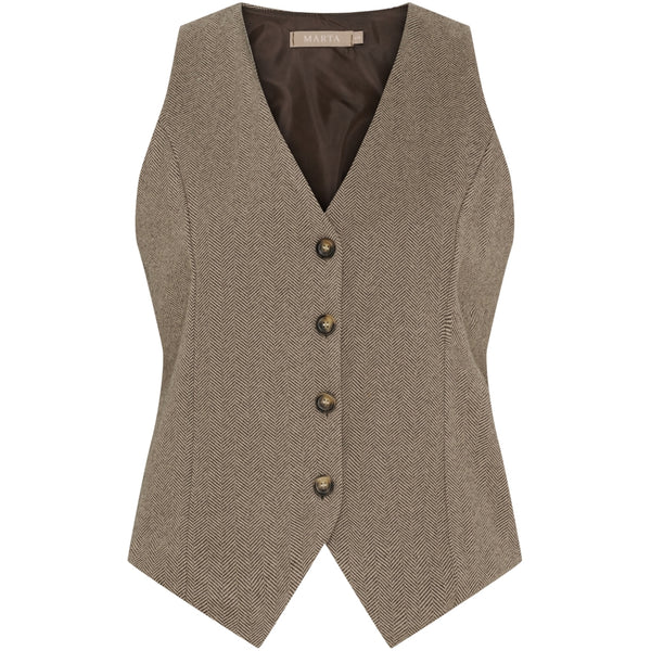 MARTA DU CHATEAU Marta du Chateau dam väst MdcRainey 248469 Vest Brown4
