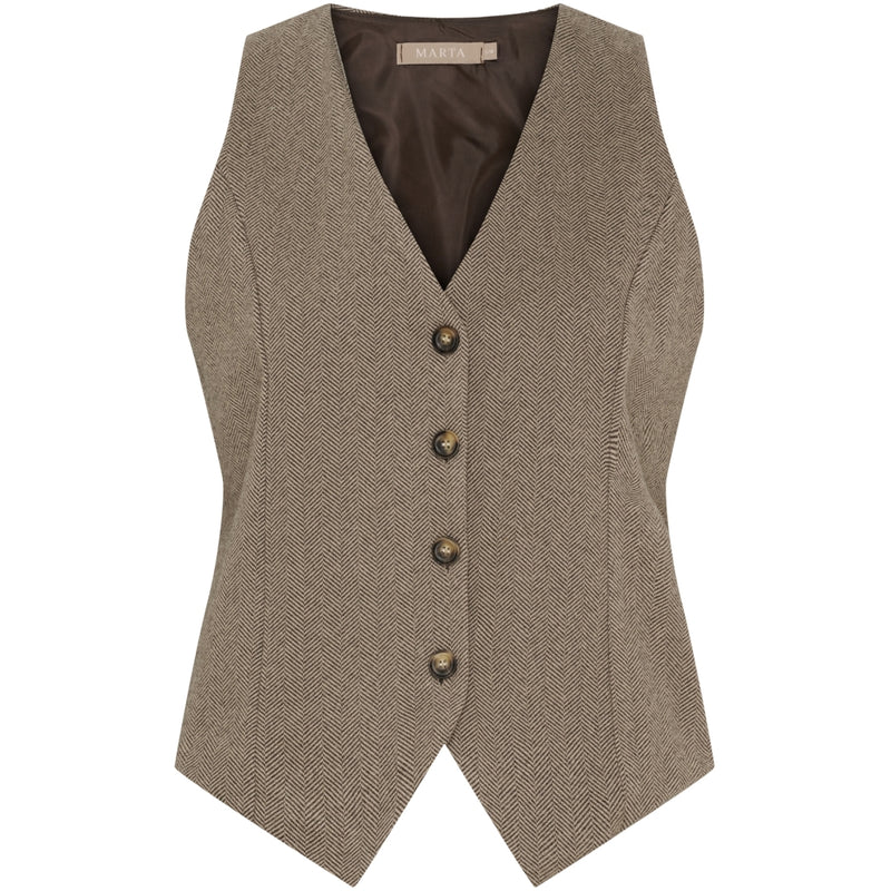 MARTA DU CHATEAU Marta du Chateau dam väst MdcRainey 248469 Vest Brown4