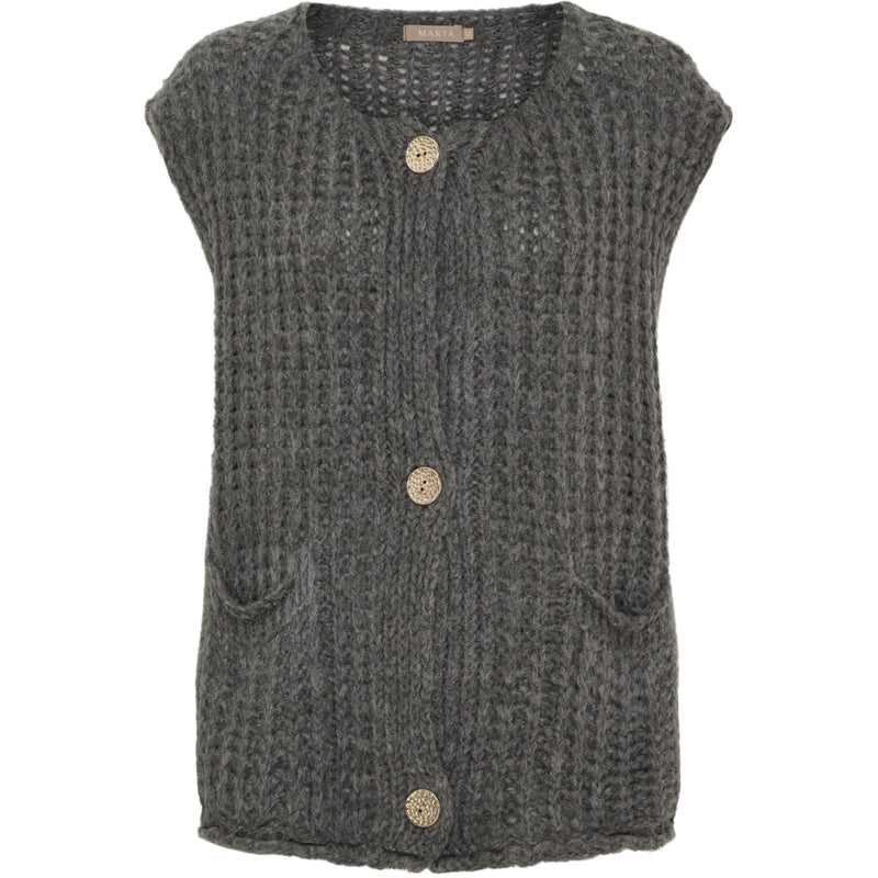 MARTA DU CHATEAU Marta du Chateau dam väst MdcRuby 9567 Vest DarkGrey9518