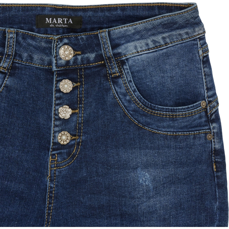 MARTA DU CHATEAU Marta du Chateau dam jeans MdcAmalia Mdc175-26166 Jeans Dark Blue Denim
