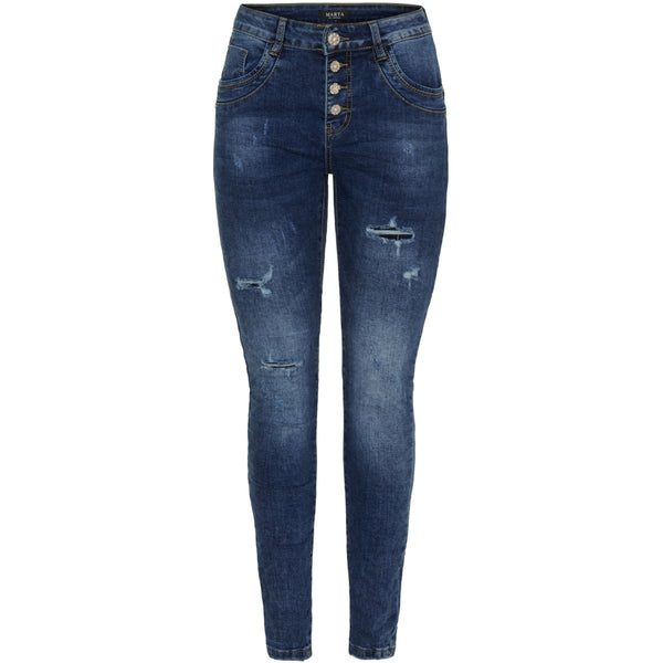 MARTA DU CHATEAU Marta du Chateau dam jeans MdcAmalia Mdc175-26166 Jeans Dark Blue Denim