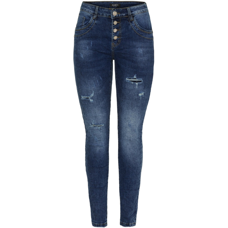 MARTA DU CHATEAU Marta du Chateau dam jeans MdcAmalia Mdc175-26166 Jeans Dark Blue Denim
