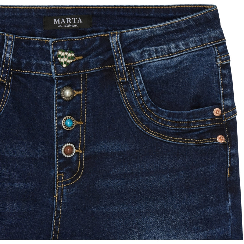 MARTA DU CHATEAU Marta du Chateau dam jeans MdcCarina Mdc180-2586 Jeans Dark Blue Denim