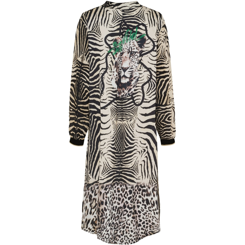 MARTA DU CHATEAU Marta du Chateau dam klänning MdcValerie 32157 Dress Nero Zebra