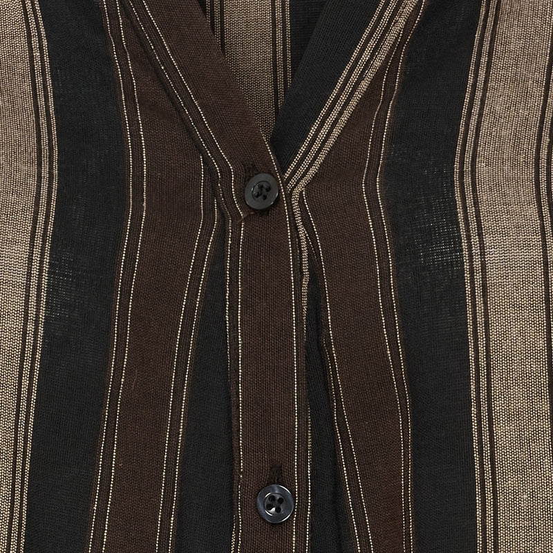 MARTA DU CHATEAU Marta du Chateau dame skjorte MdcPeyton 25161 Shirt Black/Camello2