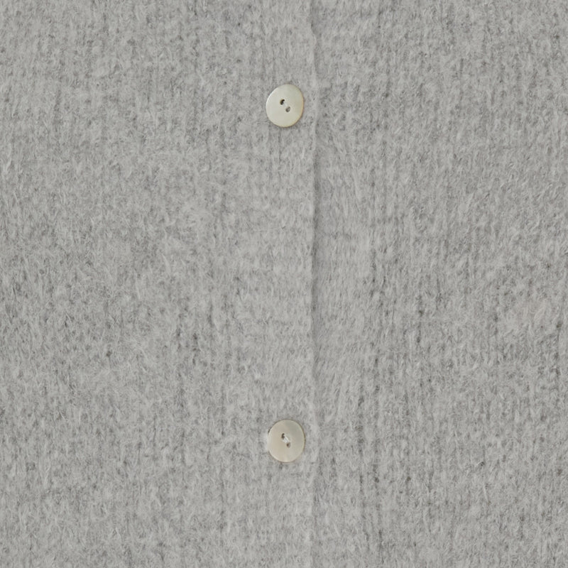 MARTA DU CHATEAU Marta du Chateau dam stickad MdcKiki 2406 Cardigan Light Grey