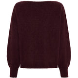 MARTA DU CHATEAU Marta du Chateau dam stickad tröja MdcRosa 5102 Knit Melanzana