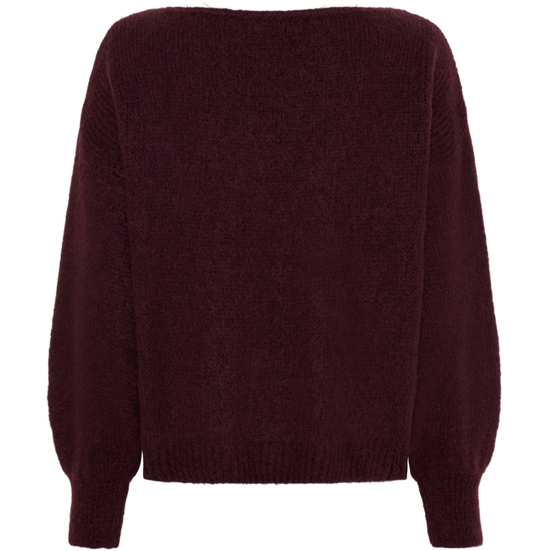 MARTA DU CHATEAU Marta du Chateau dam stickad tröja MdcRosa 5102 Knit Melanzana
