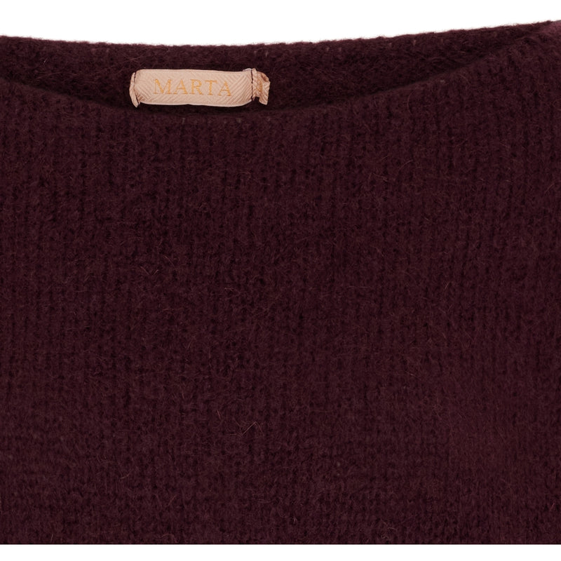 MARTA DU CHATEAU Marta du Chateau dam stickad tröja MdcRosa 5102 Knit Melanzana