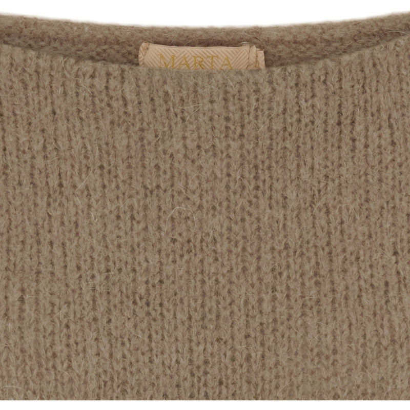 MARTA DU CHATEAU Marta du Chateau dam stickad tröja MdcRosa 5102 Knit Tortora