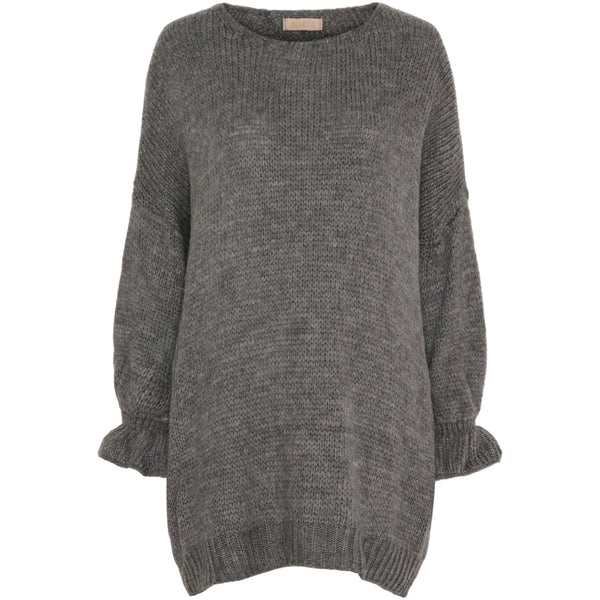 MARTA DU CHATEAU Marta du Chateau dam stickad klänning MdcFloriane 9346 Knit dress Medium Grey m1006