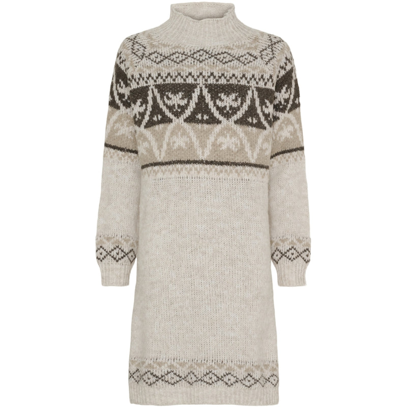 MARTA DU CHATEAU Marta du Chateau dam stickad klänning MdcJocelyne 24840 Knit Calce/Fango/Beige