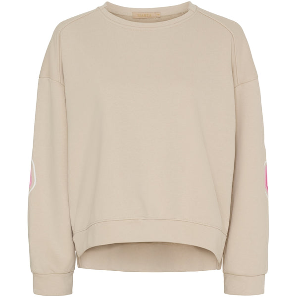 MARTA DU CHATEAU Marta du Chateau dam sweatshirt MdcNadine 69407 Sweatshirt Beige