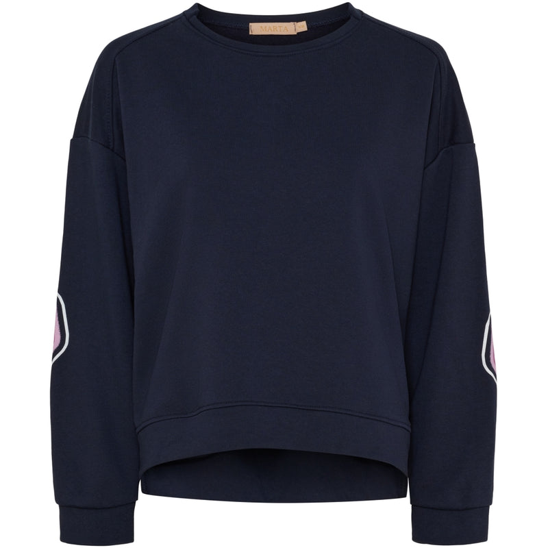 MARTA DU CHATEAU Marta du Chateau dam sweatshirt MdcNadine 69407 Sweatshirt Dark Blue