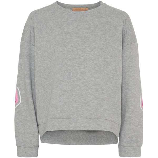 MARTA DU CHATEAU Marta du Chateau dam sweatshirt MdcNadine 69407 Sweatshirt Light Grey