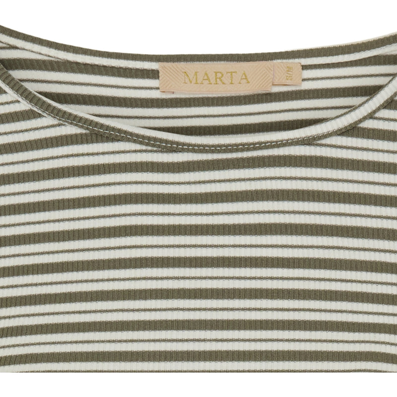 MARTA DU CHATEAU Marta du Chateau dam tee MdcChristel 6452 T-shirt Kaki/Cream