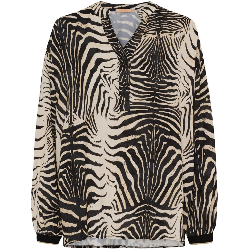 MARTA DU CHATEAU Marta du Chateau dam blus MdcVeronique 36108 Shirt Nero Zebra