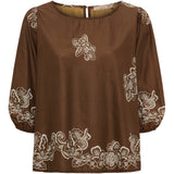 MARTA DU CHATEAU Marta du chateau Dam Blus MdcLupine 8566 Blouse Marrone6906tpk