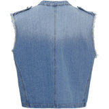 MARTA DU CHATEAU Marta du chateau Dame Väst MDCHOLIDAY 268678 Vest Denim
