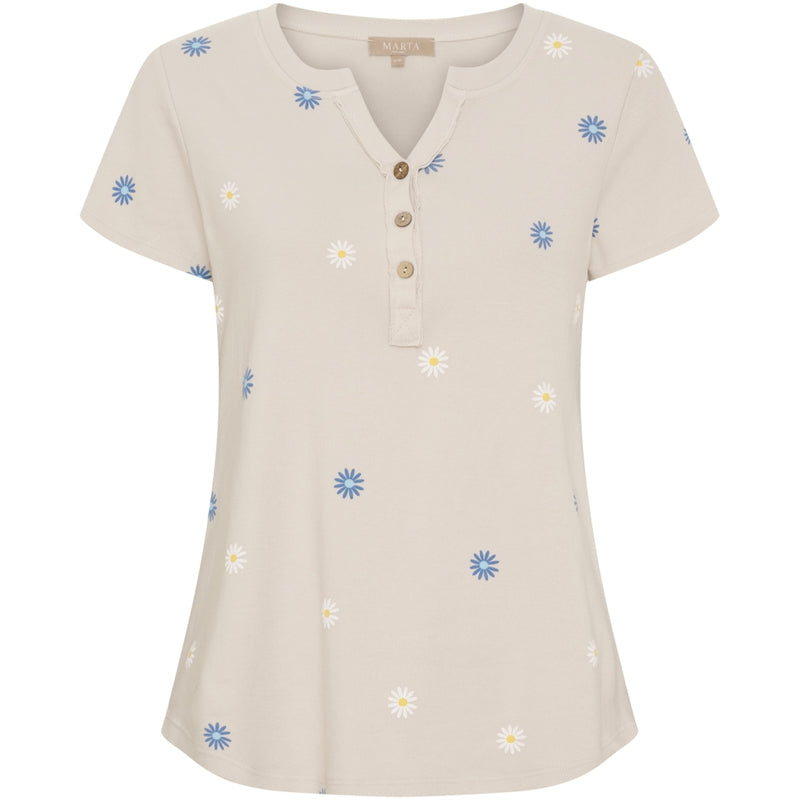 MARTA DU CHATEAU Marta du chateau dam T-shirt MdcCecilie 2553-D T-shirt Beige