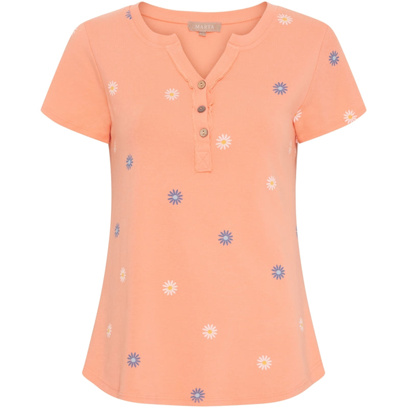 MARTA DU CHATEAU Marta du chateau dam T-shirt MdcCecilie 2553-D T-shirt Salmone