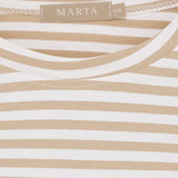 MARTA DU CHATEAU Marta du chateau dam T-shirt MdcEnrica 258036 T-shirt Beige Stripe