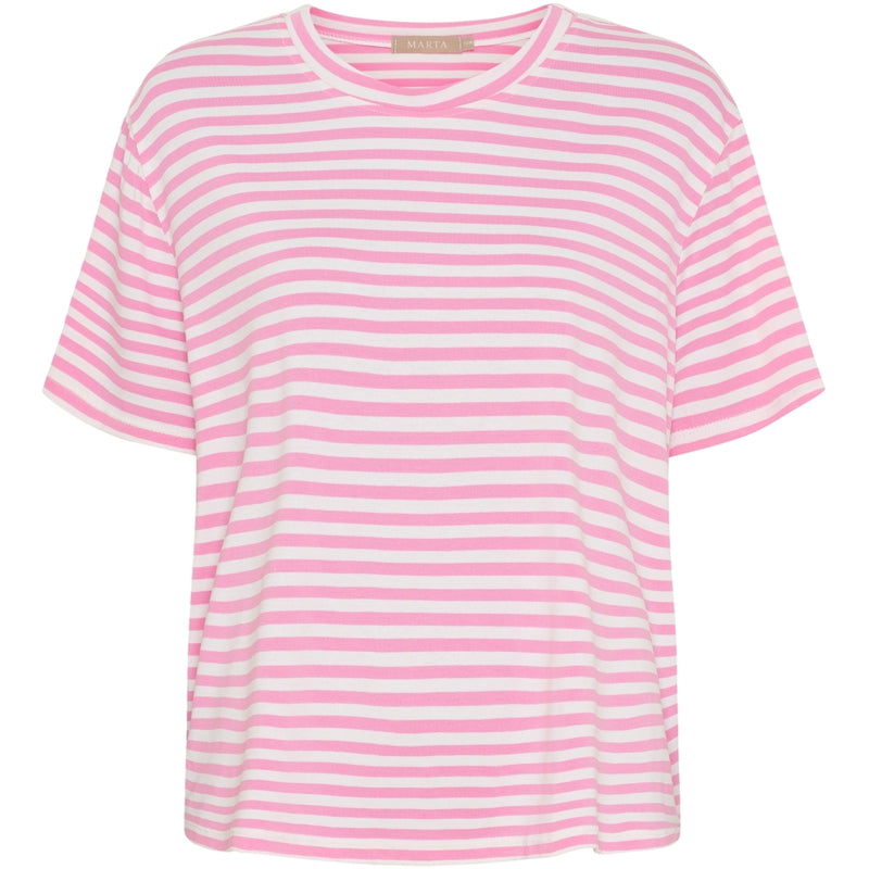 MARTA DU CHATEAU Marta du chateau dam T-shirt MdcEnrica 258036 T-shirt Bubblegum Stripe