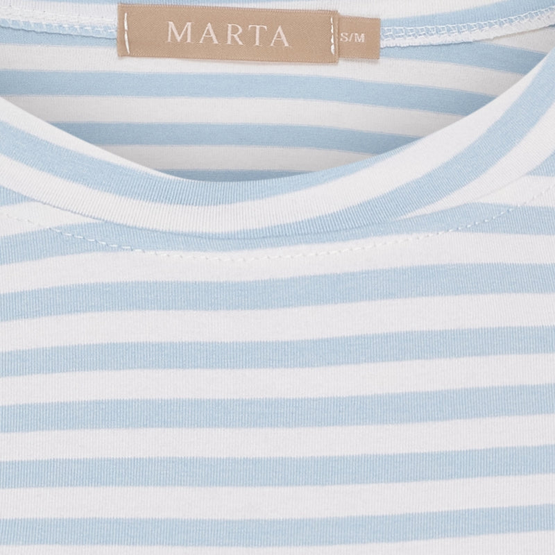 MARTA DU CHATEAU Marta du chateau dam T-shirt MdcEnrica 258036 T-shirt Celeste Stripe