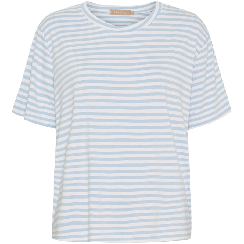 MARTA DU CHATEAU Marta du chateau dam T-shirt MdcEnrica 258036 T-shirt Celeste Stripe