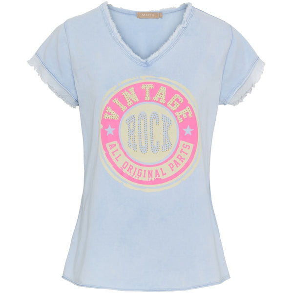 MARTA DU CHATEAU Marta du chateau dam T-shirt MdcFabiola 2503 T-shirt Celeste