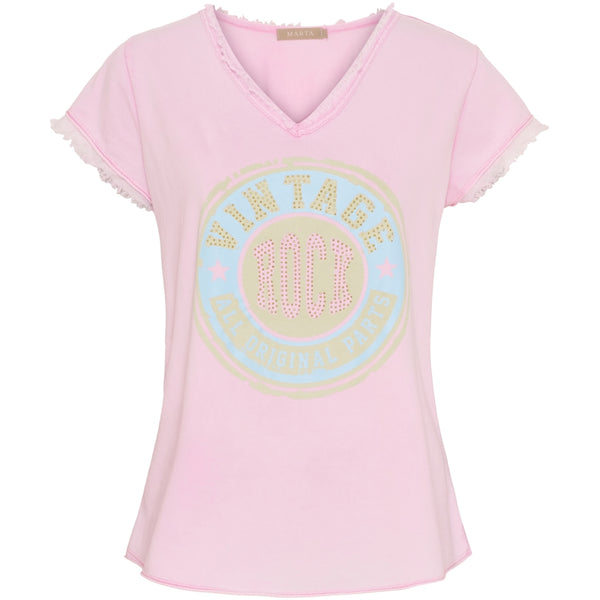 MARTA DU CHATEAU Marta du chateau dam T-shirt MdcFabiola 2503 T-shirt Pink