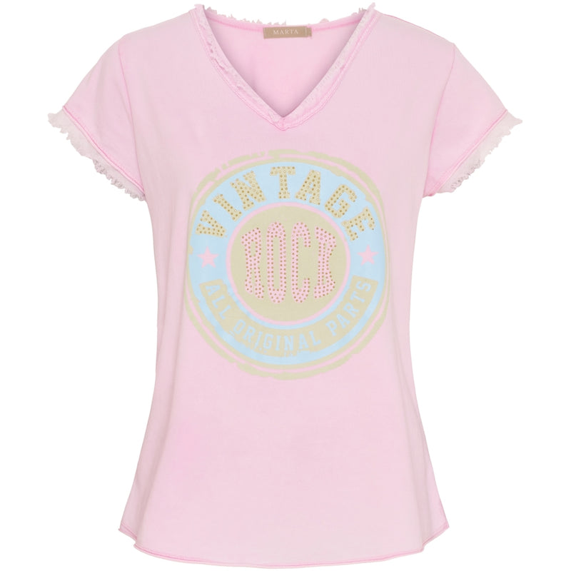 MARTA DU CHATEAU Marta du chateau dam T-shirt MdcFabiola 2503 T-shirt Pink