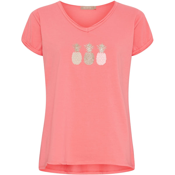 MARTA DU CHATEAU Marta du chateau dam T-shirt MdcGemma 22031 T-shirt Corallo