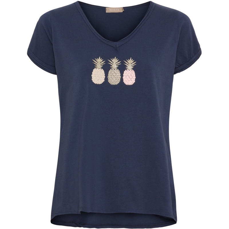 MARTA DU CHATEAU Marta du chateau dam T-shirt MdcGemma 22031 T-shirt Dark Blue
