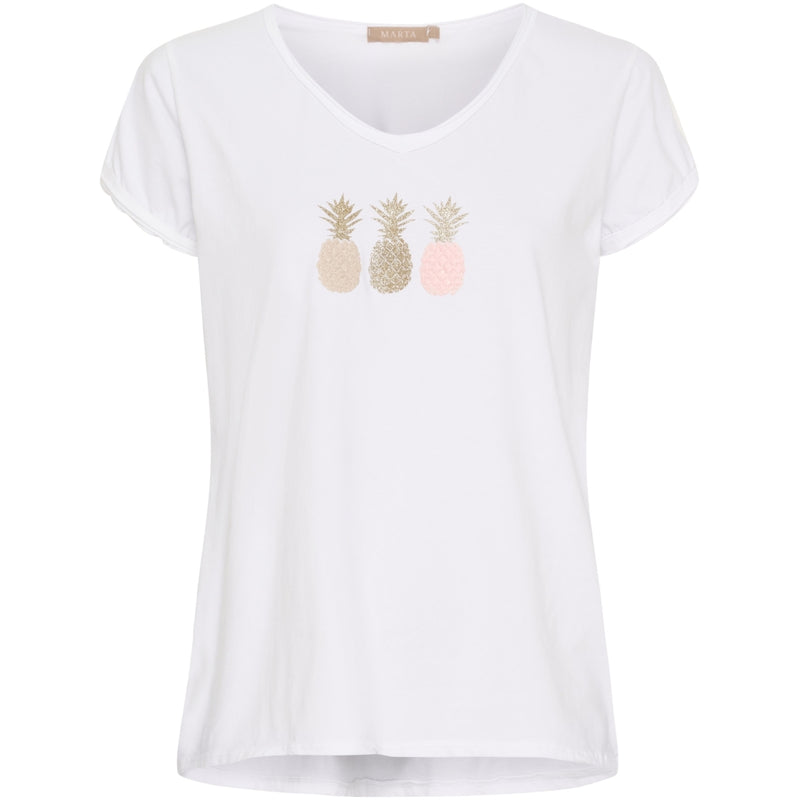 MARTA DU CHATEAU Marta du chateau dam T-shirt MdcGemma 22031 T-shirt White