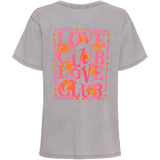 MARTA DU CHATEAU Marta du chateau dam T-shirt MdcInge -0532 T-shirt Grigio medio/Pink Fluo CW