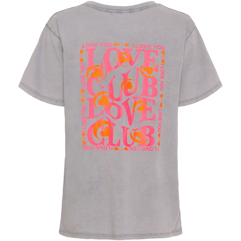 MARTA DU CHATEAU Marta du chateau dam T-shirt MdcInge -0532 T-shirt Grigio medio/Pink Fluo CW
