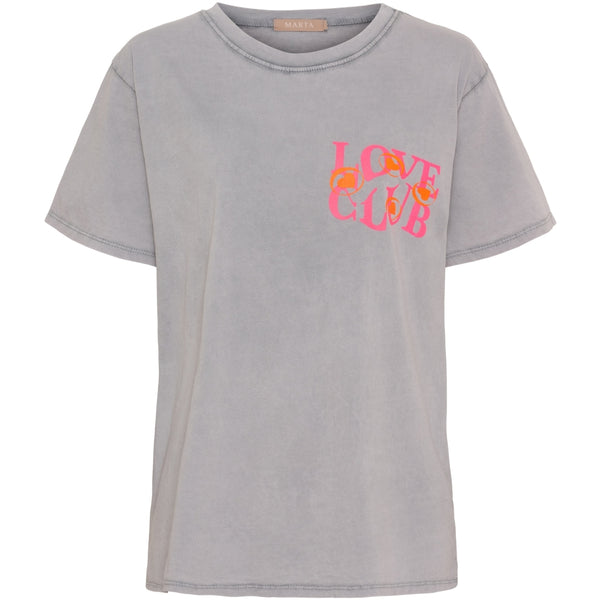 MARTA DU CHATEAU Marta du chateau dam T-shirt MdcInge -0532 T-shirt Grigio medio/Pink Fluo CW