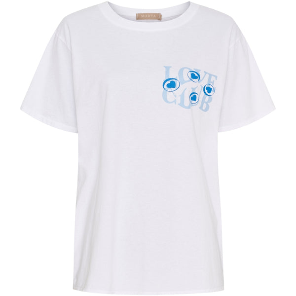 MARTA DU CHATEAU Marta du chateau dam T-shirt MdcInge -0532 T-shirt White/Azzuro